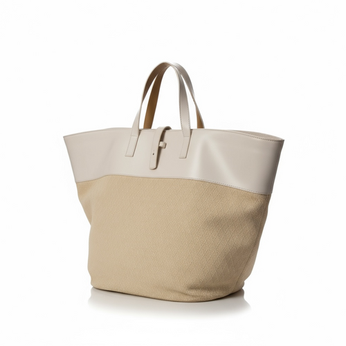 Italian Canvas Leather Tote